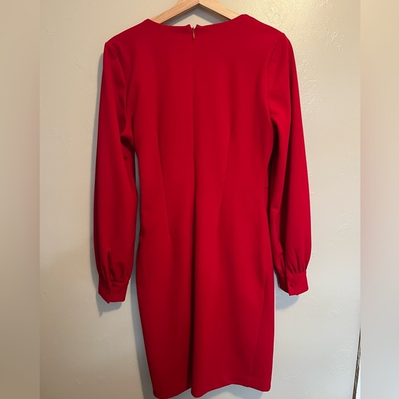 DKNY Long-Sleeve Surplice-Neck Faux-Wrap Dress - Picture 12 of 15